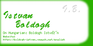 istvan boldogh business card